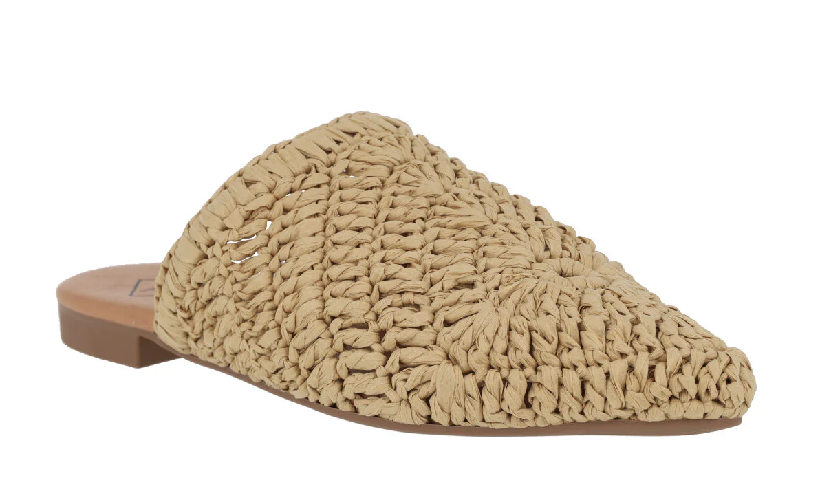 Zuecos planos estilo babuchas en tejido crochet - Imagen 2